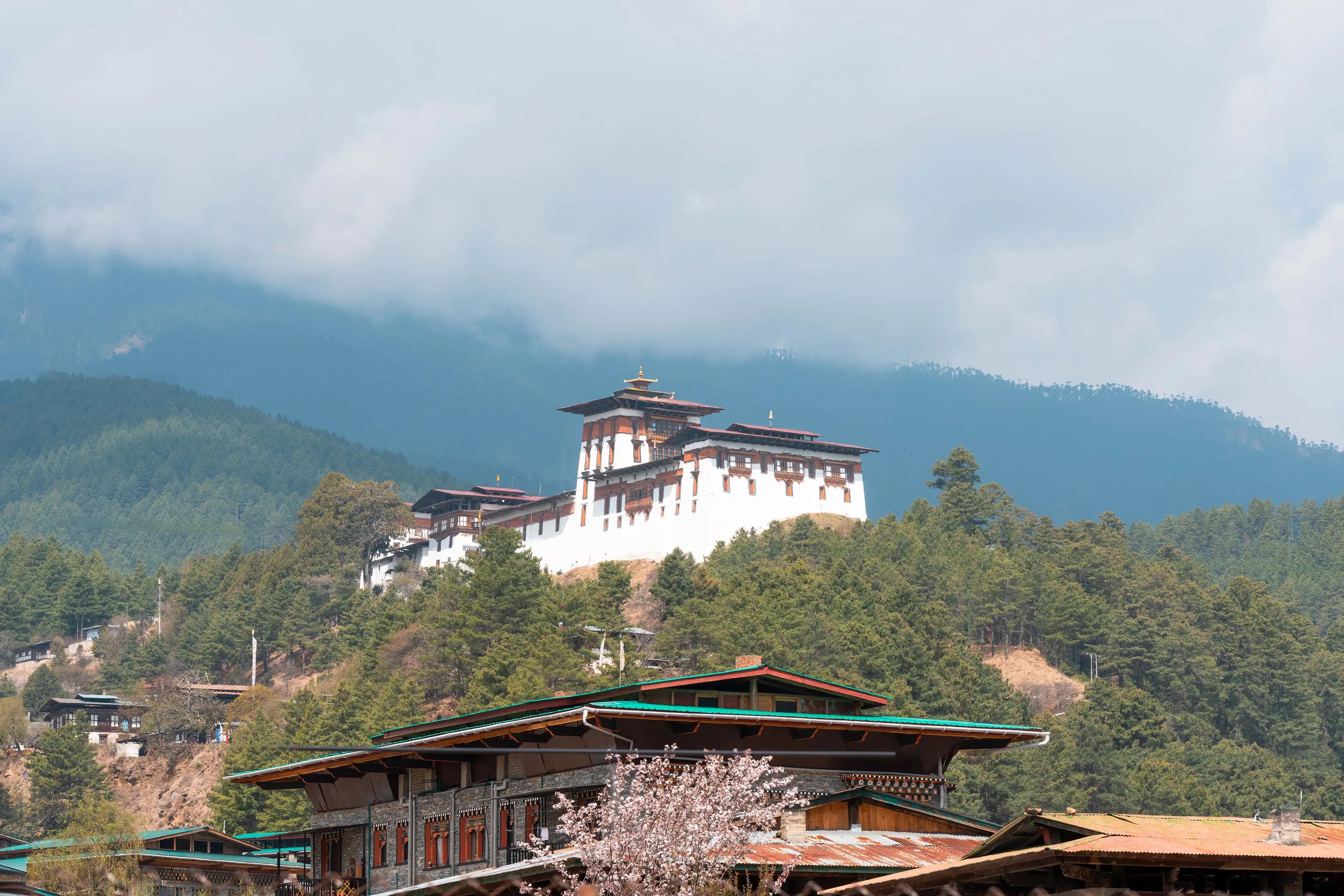 Jakar Dzong view from Room 206