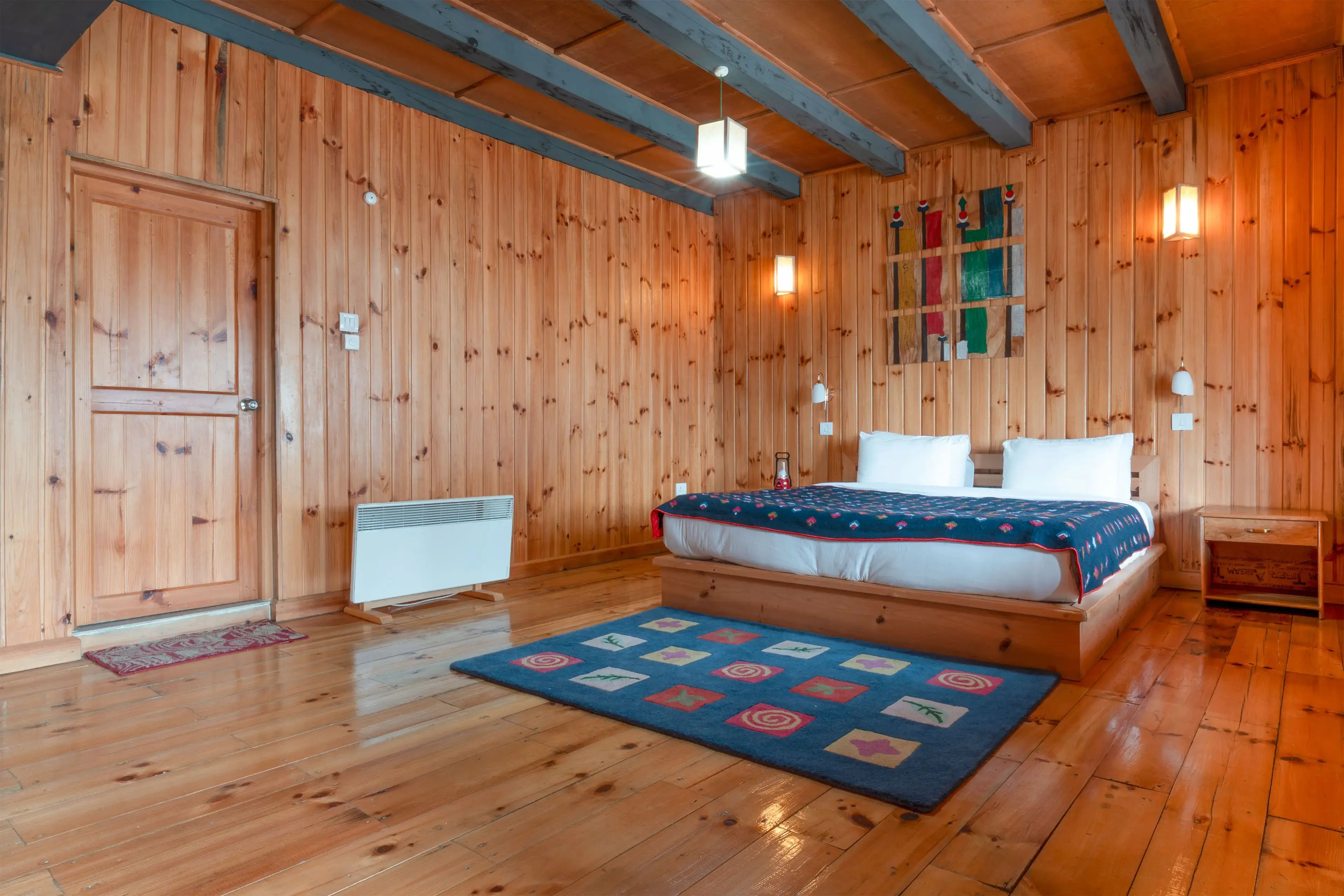 Shot of bedroom and carpet view in room 202